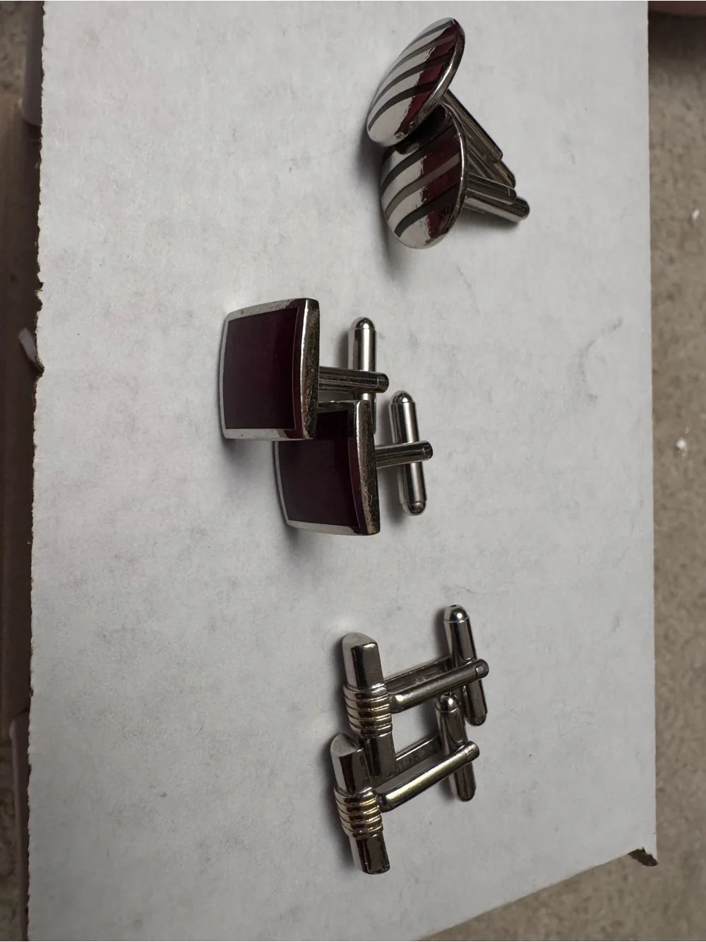 Lot of 3 Vintage Joseph Abboud Men's Cufflinks